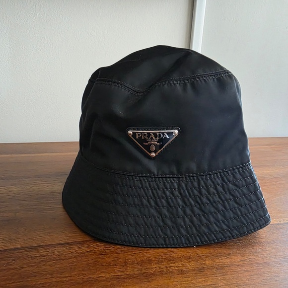 Prada Black Bucket Hat- Small - Picture 1 of 4